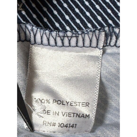 Walter Hagen 11 Majors Men's Golf Polo Shirt SZ XXL Navy Blue Small White Stripe - Picture 10 of 10